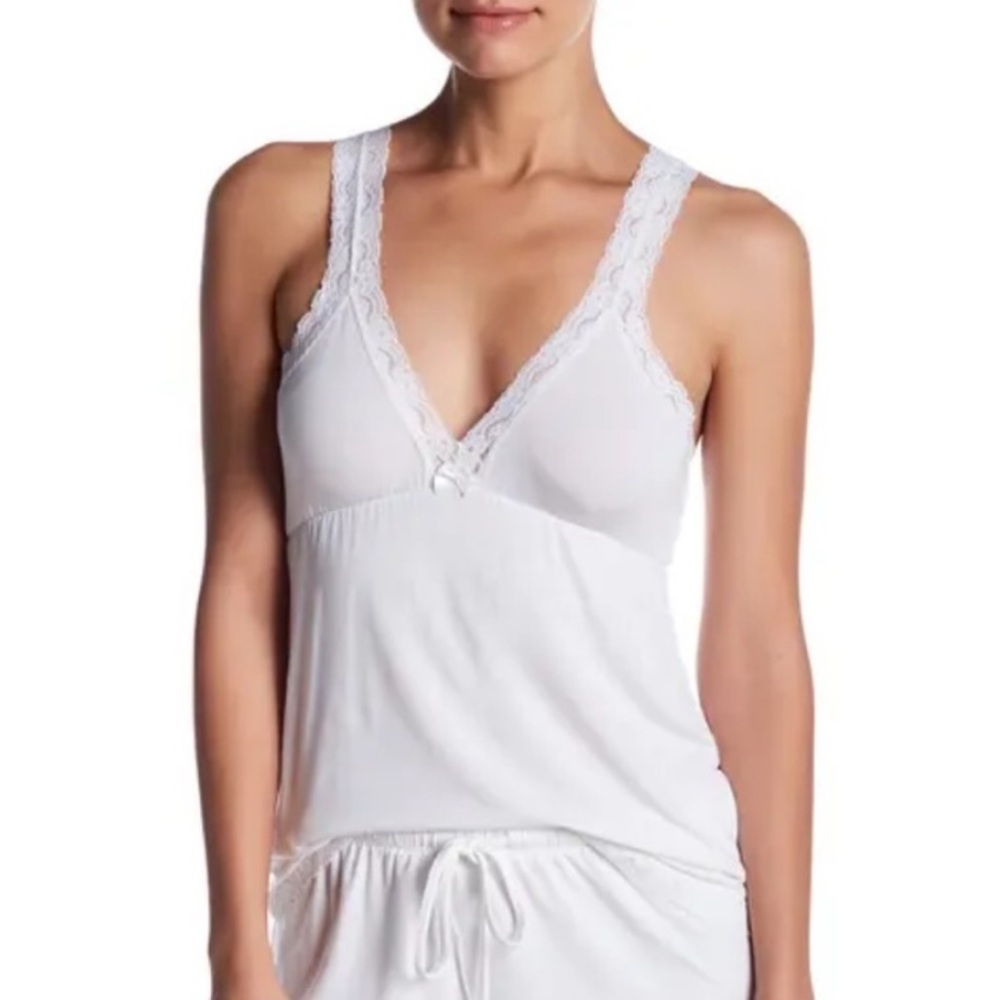 Barefoot Dreams Luxe Milk Jersey Lace Cami Tank PJ’s